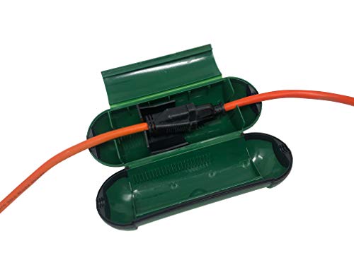 Hot Headz Extension Cord Safety Seal Water Resistant Cord Cover, 8.25 x 3 x 3-Inch, Green