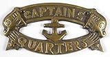 1 X CAPTAINS QUARTERS Nautical Plaque
