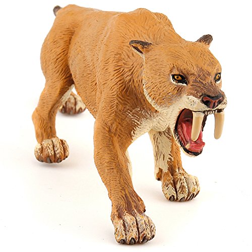 Book Cover Papo Collectable Model Animal Toy - Smilodon Saber-toothed Tiger - Prehistoric Figure