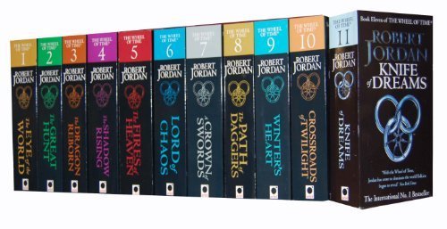 Book Cover Robert Jordan, Wheel of Time , 11 Books Collection Set New (The Eye of the World, The Great Hunt, The Dragon Reborn, The Shadow Rising, The Fires of Heaven, Lord of Chaos, A Crown of Swords, The Path of Daggers, Winter's Heart, Crossroads of Twilight, Kni