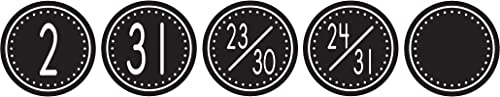 Teacher Created Resources Calendar Days, Black/White Crazy Circles (4878)