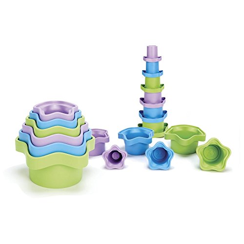 Book Cover Green Toys Stacking Cups, Purple/Blue/Green