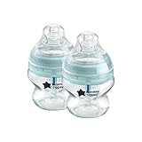 Tommee Tippee Anti-Colic Baby Bottles, Slow Flow Breast-Like Nipple and Unique Anti-Colic Venting System, 5oz, 2 Count