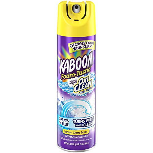 Book Cover Kaboom Foam Tastic Bathroom Cleaner with OxiClean Citrus, Lemon, 19 Ounce