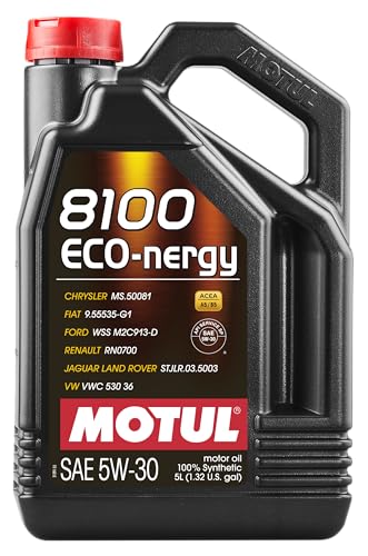 Motul 007229 8100 Eco-nergy 5W-30 100 Percent Synthetic Fuel Economy Gasoline and Diesel Lubricant - 5 Liter