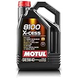 Motul MTL102870 007250 8100 X-cess 5W-40 Synthetic Gasoline and Diesel Engine Oil - 5 Liter Jug