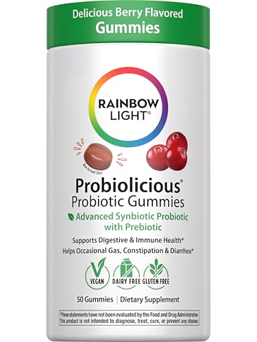 Rainbow Light - Probiolicious Probiotic Gummies - Supports Digestion and Gastrointestinal Health - 50 Count