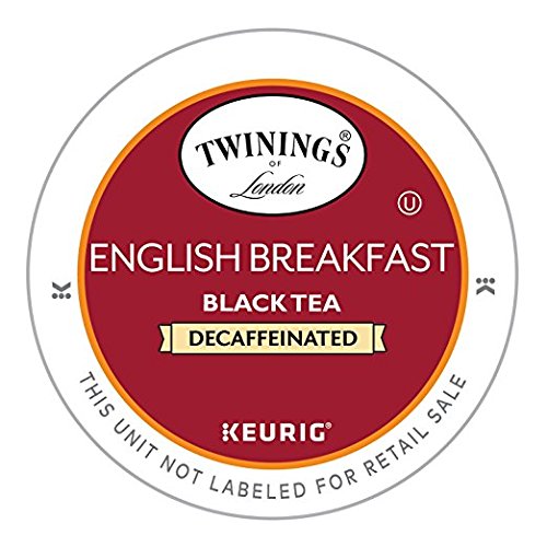 Twinings Tea, Decaf K Cups, English Breakfast Black Tea, Keurig K Cup Tea Pods for Hot Tea or Cold Brew Maker, Iced Tea Beverages, (3 Pack - 72 Keurig Pods Total)