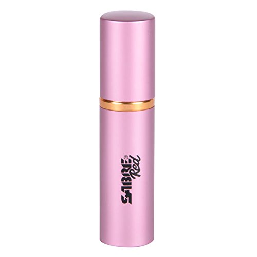 SABRE RED Lipstick Pepper Spray for Women - Pink, Maximum Police Strength Pepper Spray with UV Dye, Easy to Use, Compact and Discreet, Cap Prevents Accidents, 10-Foot (3M) Range, 12 Powerful Bursts