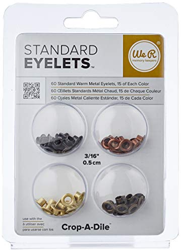 We R Memory Keepers Eyelets for Scrapbooking, Warm Metal, Standard (41583-1)