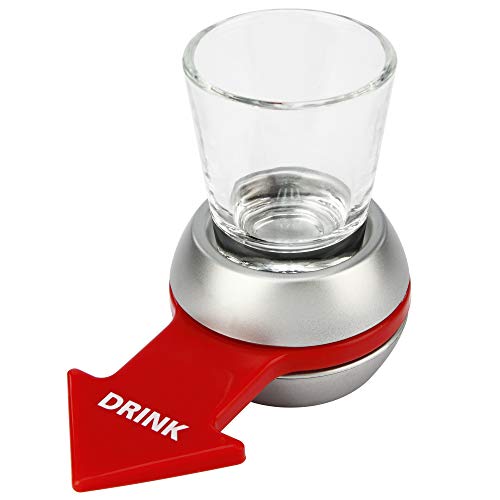 Book Cover Barbuzzo Original Spin the Shot â€“ Fun Party Drinking Game, Includes 2 Ounce Shot Glass