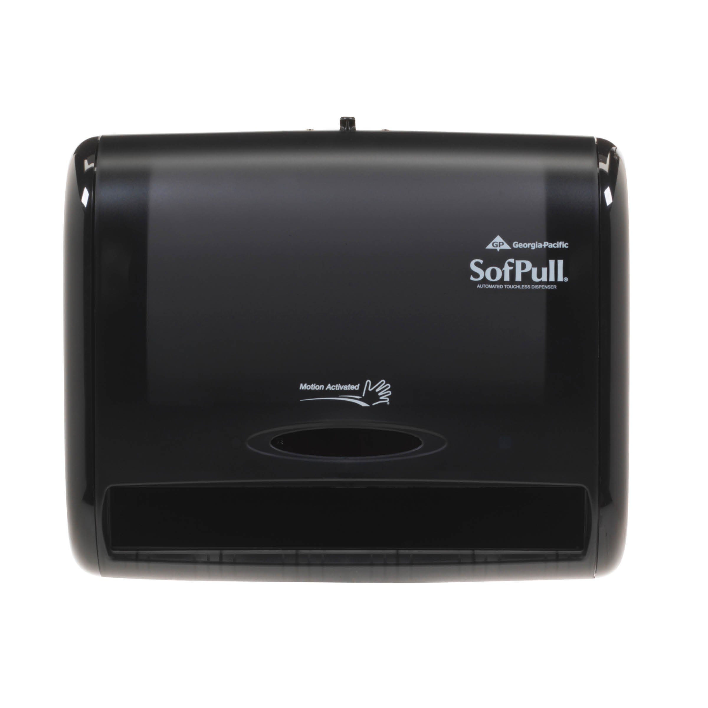 Book Cover SofPull 9” Automated Touchless Paper Towel Dispenser by GP PRO (Georgia-Pacific), Black, 58470, 12.800” W x 6.500” D x 10.500” H
