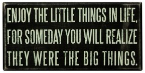 Primitives by Kathy Classic Box Sign, 8 x 4-Inches, Enjoy The Little Things