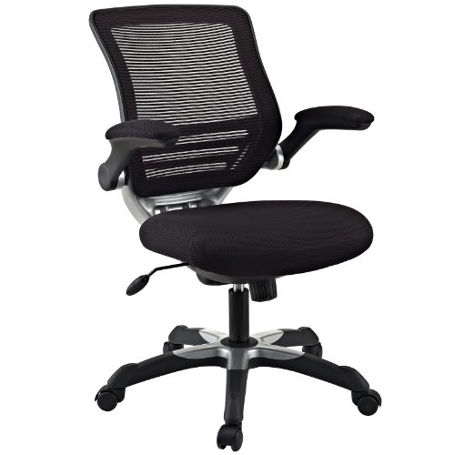 LexMod Edge Mesh Office Chair in Black, Fabric, 62x67x103 cm