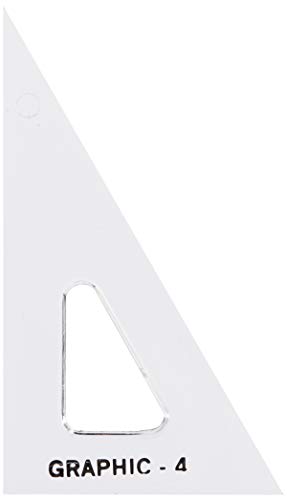 ALVIN - 4 inches Transparent Academic Acrylic Triangle Ruler 30/60 Degrees, Multipurpose Tool for Drafting, Design, and Architecture, Great for Machining and Woodworking