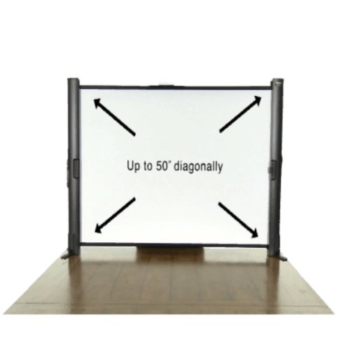 Epson ES1000 Ultra Portable Tabletop Projection Screen (V12H002S4Y),Black Case 45.35" x 34.5" x 2.44"