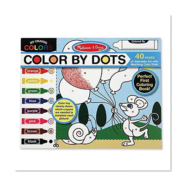 Melissa & Doug Color by Dots - 40 Pages, Includes Color Key for Beginners