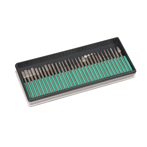 Silverline 722878 Jeu de 30 fraises diamant assorties Queue 3,17 mm