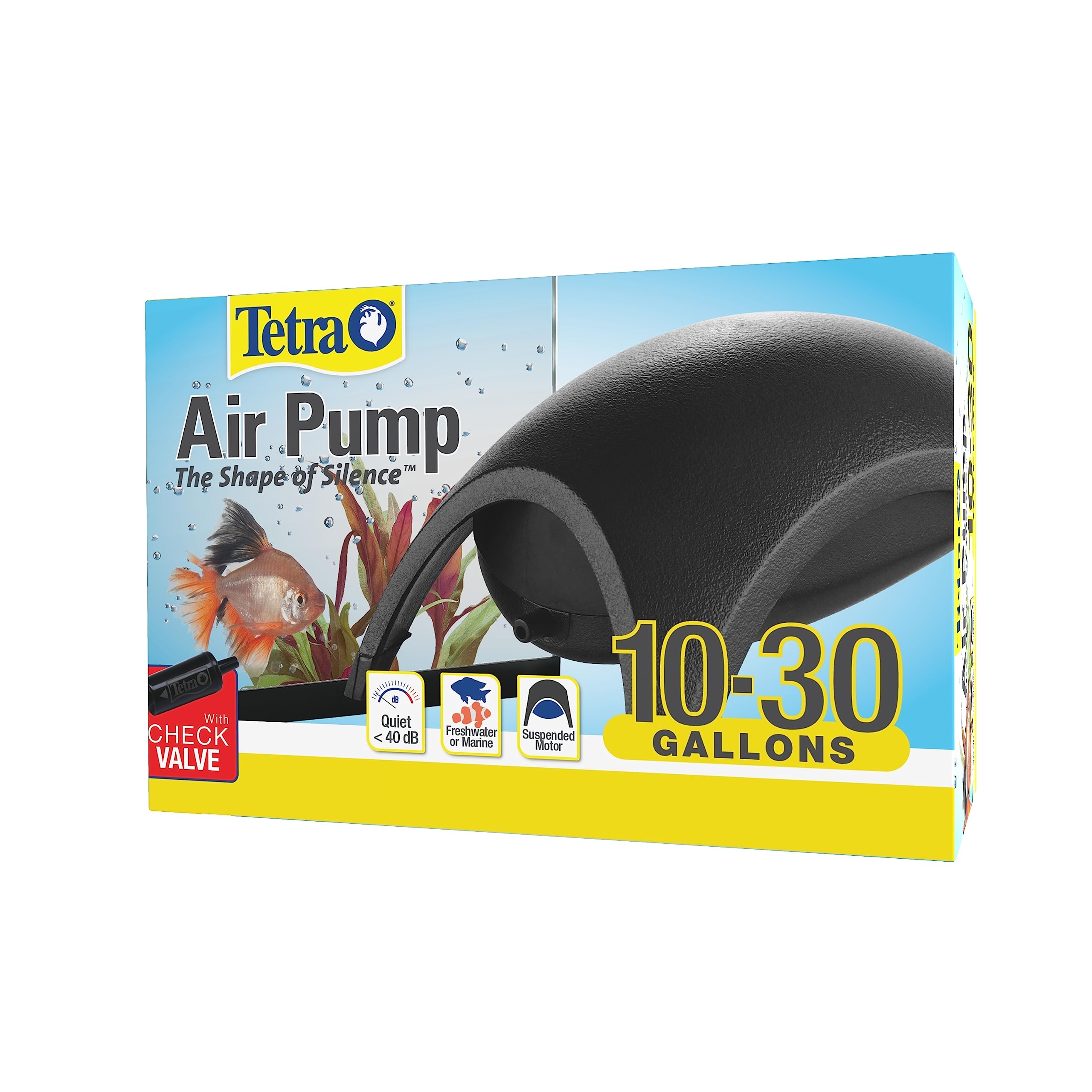Tetra Whisper Air Pump with Minimal Noise and Maximum Air Flow 20 to 40 gallons