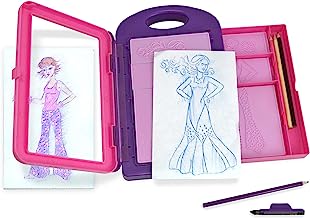 Melissa & Doug Fashion Design Activity Kit (Arts & Crafts, 9 Double-Sided Rubbing Plates, 4 Pencils, Crayon, 16 Pieces)