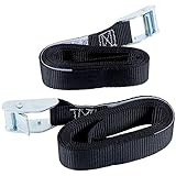 Keeper - 1" x 8' Cargo Lashing Strap, 2 Pack - 200 lbs. Working Load Limit And 600 lbs. Break Strength, Pack of 2