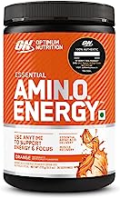 Optimum Nutrition Essential Amino Energy, Orange Cooler, Keto Friendly Preworkout and Essential Amino Acids with Green Tea and Green Coffee Extract, 30 Servings