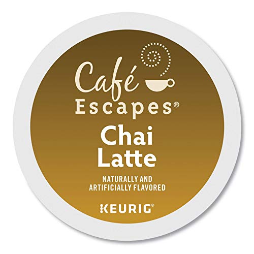 Book Cover Café Escapes Keurig Single-Serve K-Cup Pods, Chai Latte, 24 Count (packaging may vary)