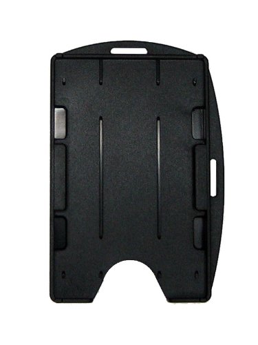 Specialist ID Black Dual Card ID Badge Holder - Holds 2 Cards - Rigid Hard Plastic