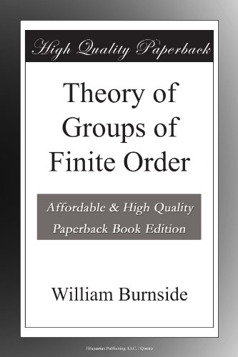 Theory of Groups of Finite Order