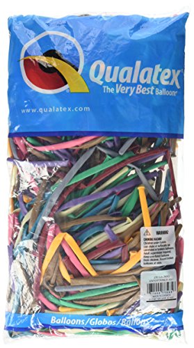 Qualatex 77565 Pro Pack - Entertainer Assortment Latex Balloons, 260Q, Multicolor, Pack of 250