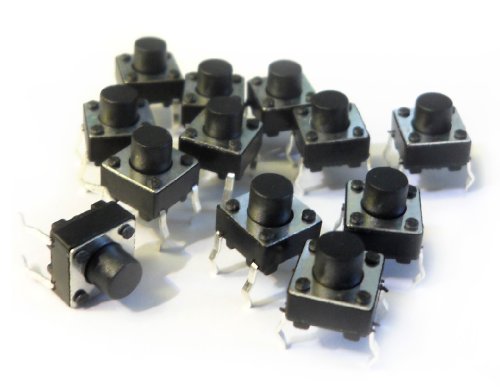 microtivity IM206 6x6x6mm Tact Switch (Pack of 12)