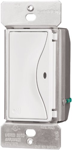 Eaton RF9501AW ASPIRE RF Single-Pole Wireless Light Switch, 15-Amp, Alpine White Finish