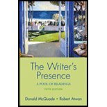 The Writer's Presence: A Pool of Readings 5th Edition (Fifth Ed.) 5e By Donald Mcquade and Robert Atwan 2006