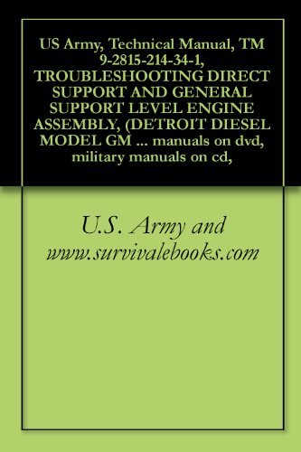 US Army, Technical Manual, TM 9-2815-214-34-1, TROUBLESHOOTING DIRECT SUPPORT AND GENERAL SUPPORT LEVEL ENGINE ASSEMBLY, (DETROIT DIESEL MODEL GM 3-53), ... manuals on dvd, military manuals on cd,