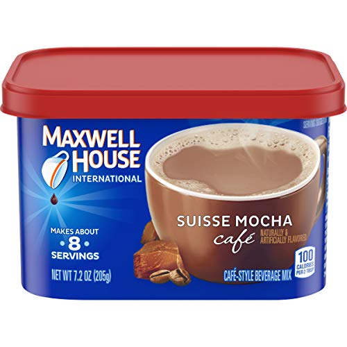 Maxwell House International Cafe Suisse Mocha Instant Coffee (7.2 oz Canisters, Pack of 4)