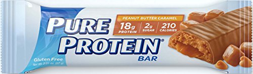 Pure Protein Bars, High Protein, Nutritious Snacks to Support Energy, Low Sugar, Gluten Free, Peanut Butter Caramel, 1.76oz, 6 Pack
