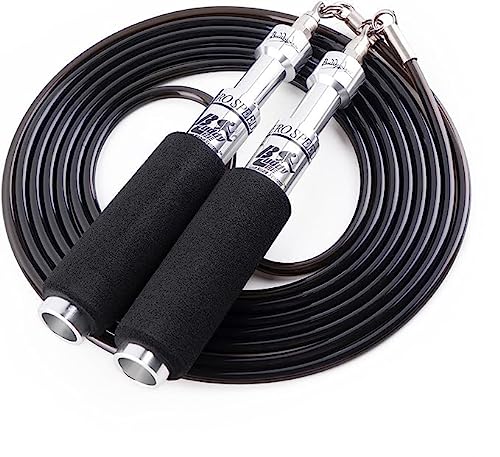 NEW WITH CABLE - Buddy Lee Jump Ropes Aero Speed Original Ball Bearing Rope, 6” Aluminum Jump Rope Handles, Jump Rope for Fitness, CrossFit Gym, Endurance Jumping, Double Unders & Extreme Jumping
