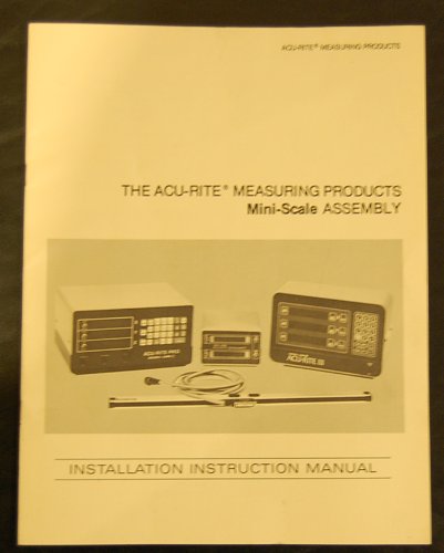 ACU-RITE MINI-Scale Digital Readout DRO Manual