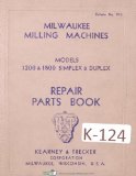 Kearney & Trecker Milwaukee 1200 & 1800 Milling Machine Parts Manual Year (1941)