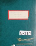 Gear Grinding Operators GG-30 Gear Grinding Trimmer Manual