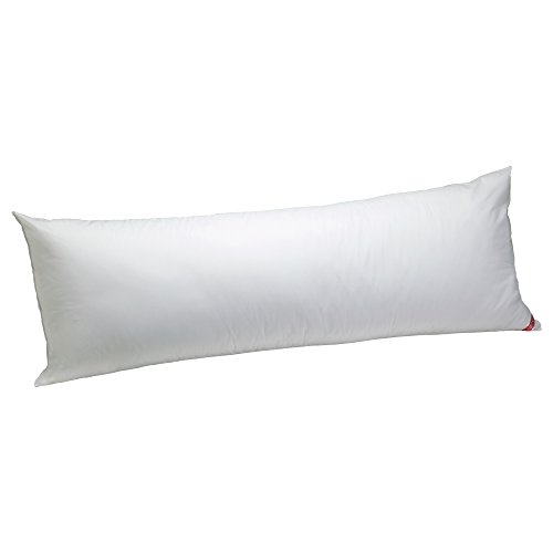 AllerEase 100% Cotton Allergy Protection Medium Density Body Pillow, 20" x 54" - Breathable, Hypoallergenic Fiber Fill, Barrier Protection Against Household Allergens, Allergist Recommended