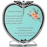 Nurse Prayer Candle Holder - Nurse Appreciation Gift with “God Grant Me” Prayer - Glass Tealight Holder for RN Graduation - Thank You Nurse Gift - Nurse Decor - 3"x4"x4"
