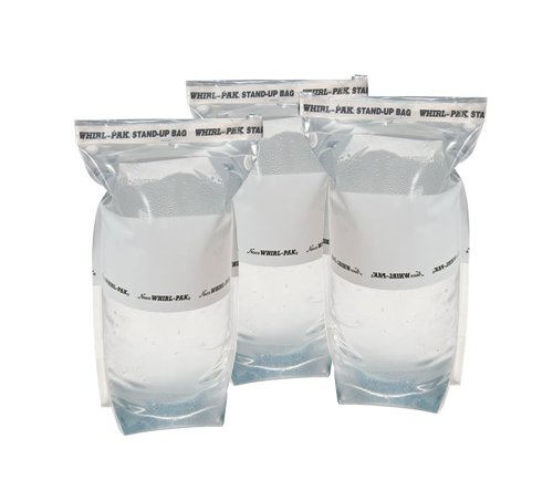 Book Cover Survival Water Bags - Outdoors and Camping 1 Liter Stand Up Emergency Water Bag (Pack of 3)