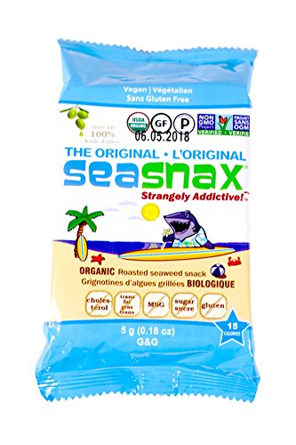 Book Cover SeaSnax Roasted Seaweed Grab and Go Packs, .18-Ounce (Pack of 12)
