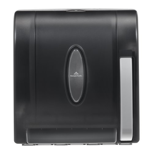 Book Cover Universal Push-Paddle Hardwound Paper Towel Dispenser by GP PRO (Georgia-Pacific), Smoke, 54338, 12.50
