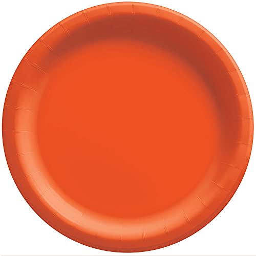 Amscan Orange Peel Round Paper Plates - 8.5', 50 Ct