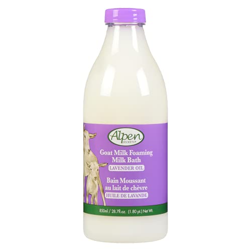 Alpen Secrets Goat Foaming Milk Bath with Lavender Oil, 28.7 Fl Oz (Pack of 2)