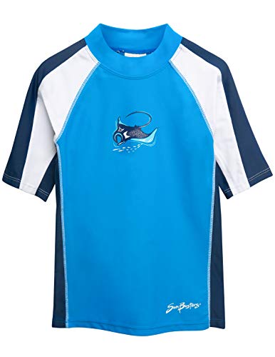 SunBusters Boys Short Sleeve Rash Guard 12 mos - 12 yrs, UPF 50+ Sun Protection