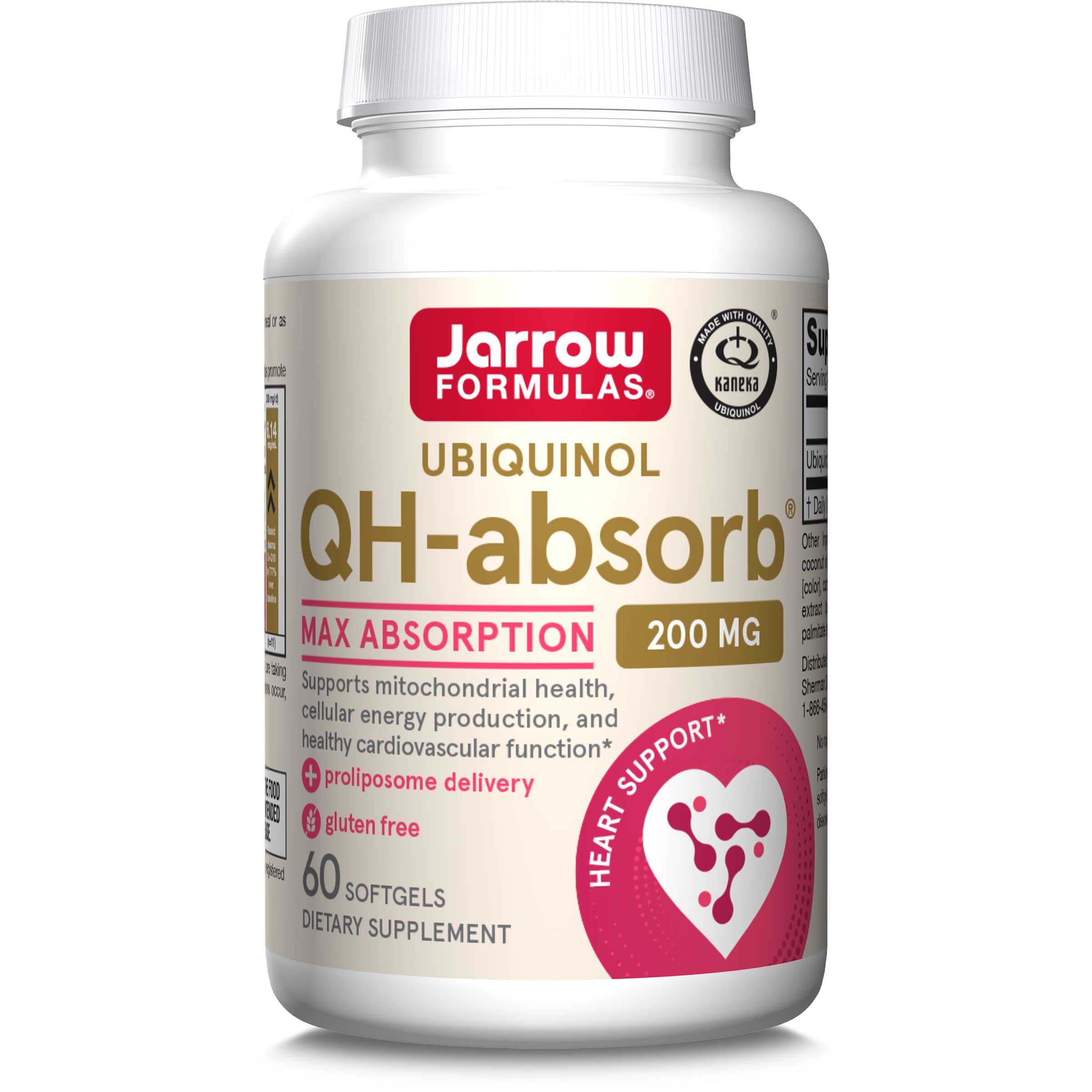Jarrow Formulas QH-absorb 200 mg - High Absorption Co-Q10 - Active Antioxidant Form of Co-Q10 - Supports Mitochondrial Energy Production &Cardiovascular Health - Up to 60 Servings QH-Absorb - 200 mg 60.0 Servings (Pack of 1)
