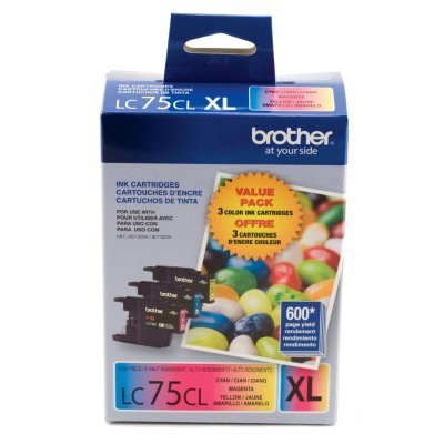 Brother Innobella LC75 Color Ink Cartridges - Cyan/Magenta/Yellow - 3 pk